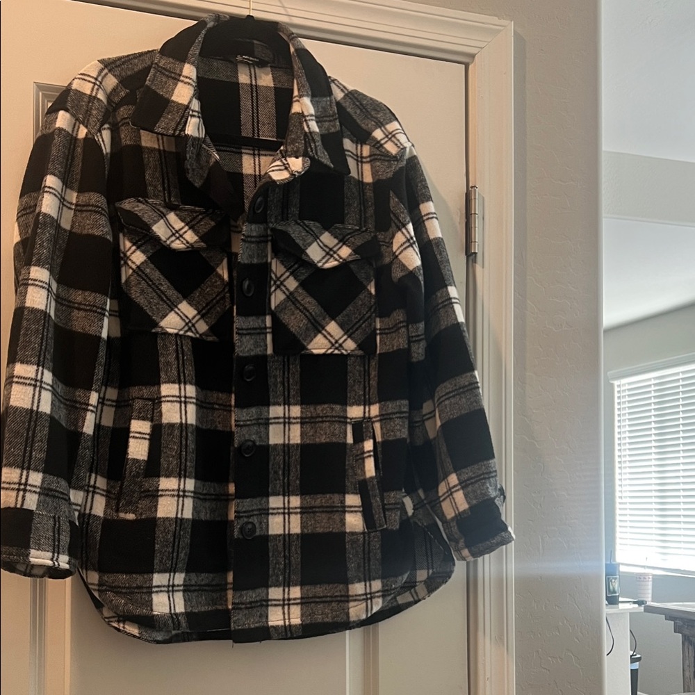 Black and White Plaid Jacket